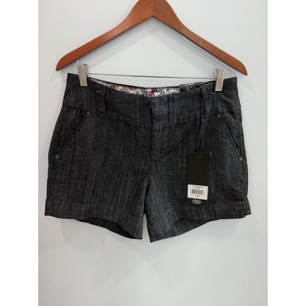 One 5 One Denim Shorts Size 10 Dark Wash Stretch Casual NWT Women